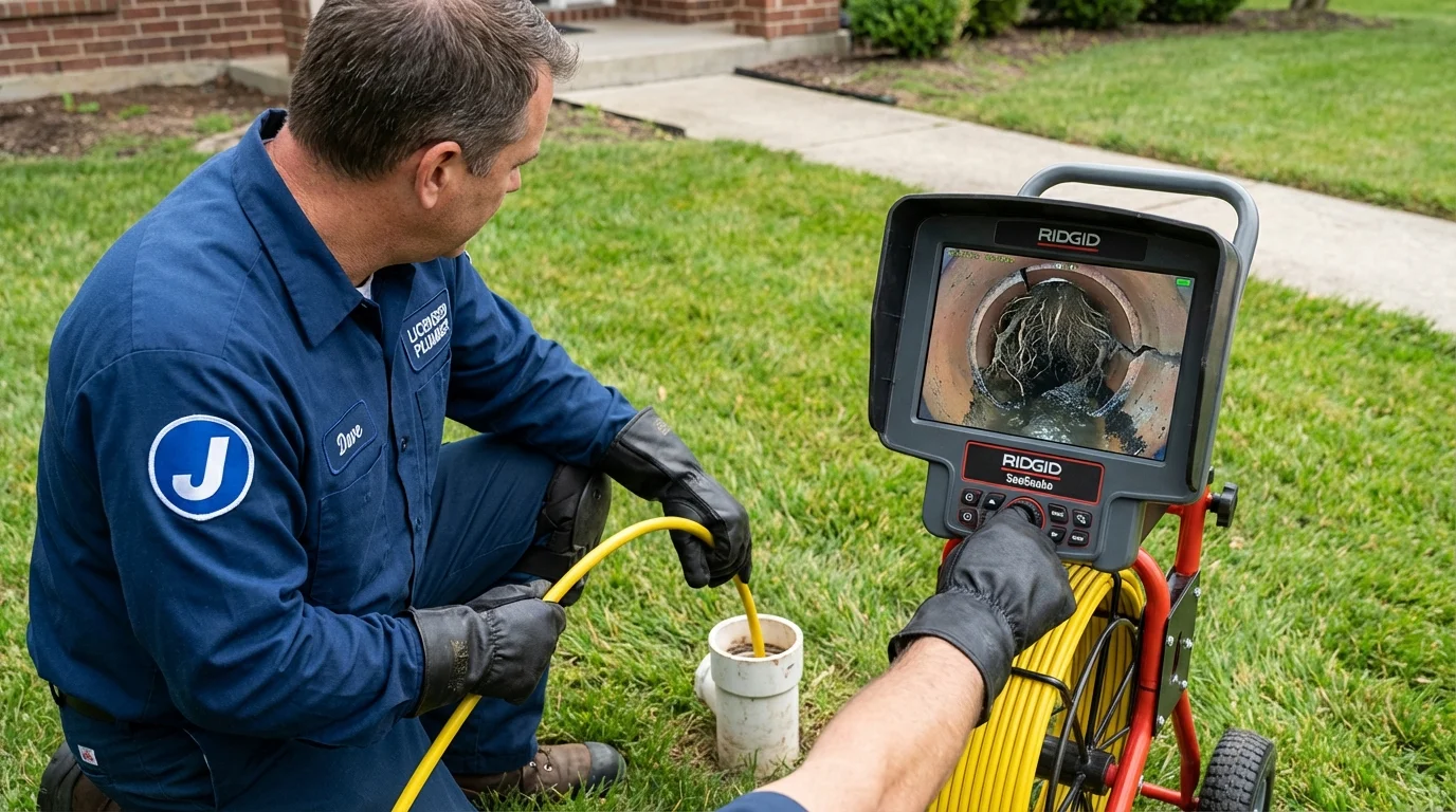 Sewer camera inspection being performed by Johns Plumbing LLC in Sausalito